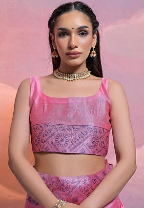 Bangalore Silk Saree in Pink