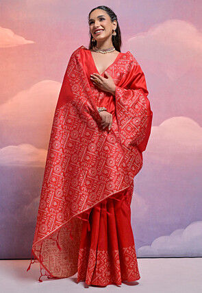 Bangalore Silk Saree in Red