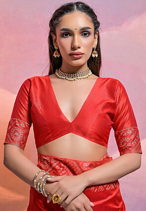 Bangalore Silk Saree in Red