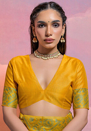 Bangalore Silk Saree in Yellow