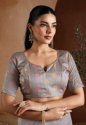 Bhagalpuri Silk Saree in Grey