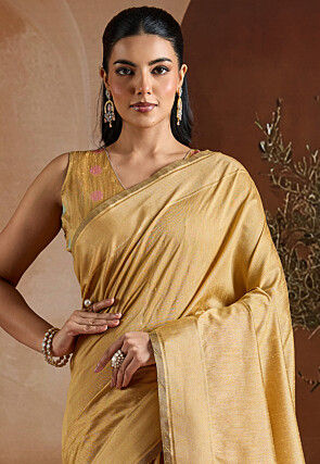 Bhagalpuri Silk Saree in Mustard