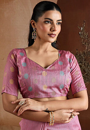 Bhagalpuri Silk Saree in Pink