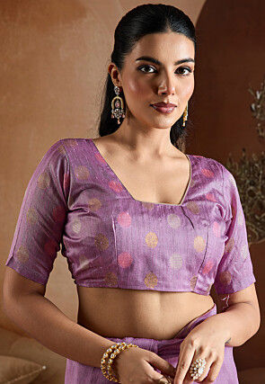 Bhagalpuri Silk Saree in Purple