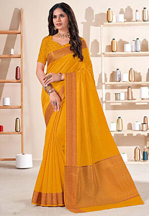 Designer YELLOW Soft Silk Paithani Inspired Saree with Designer Blouse |  TST | The Silk Trend