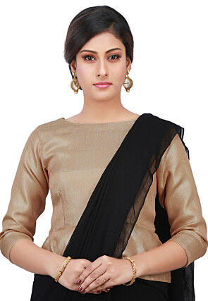 Woven Brocade Blouse in Copper