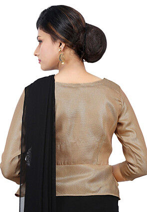 Woven Brocade Blouse in Copper