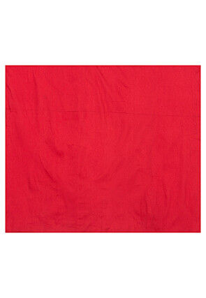 Woven Cotton Linen Saree in Red