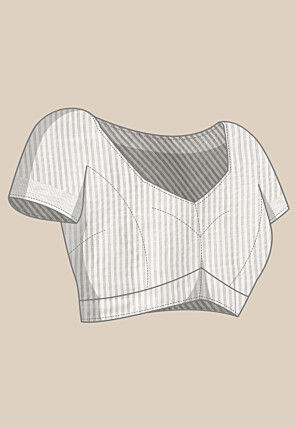 Woven Cotton Saree in Grey