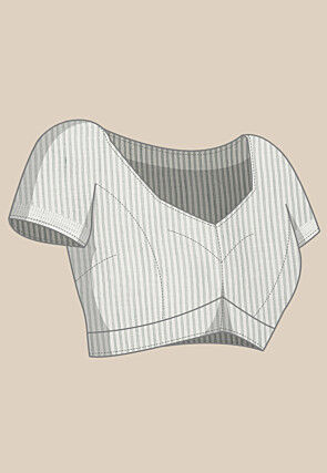 Woven Cotton Saree in Sea Green