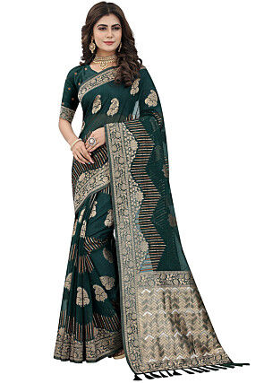 Designer Indo Western MOH5104 Party Wear Beige Silk Lycra Saree Gown