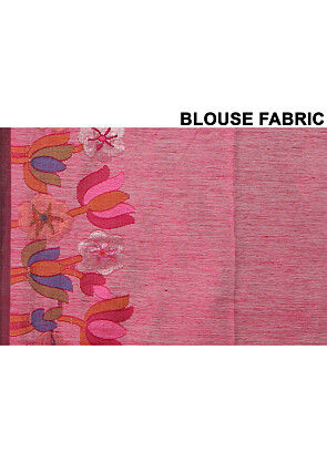 Woven Cotton Silk Tant Saree in Navy Blue