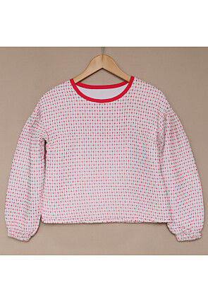 Woven Cotton Top in White