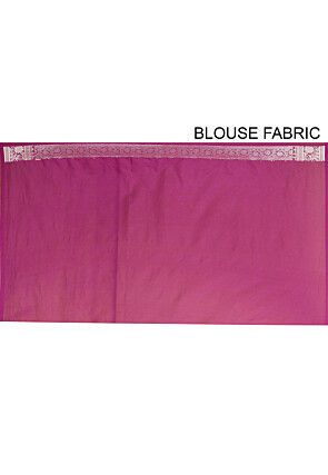 Banarasi Woven Georgette Saree in Magenta