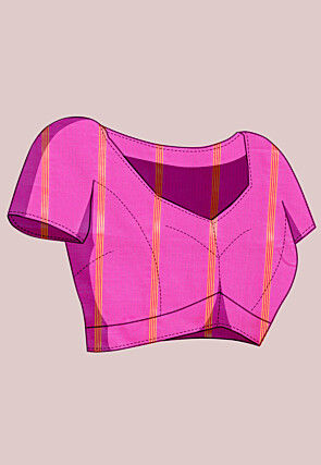 Woven Kota Doria Saree in Sky Blue