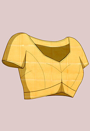 Woven Kota Doria Saree in Yellow