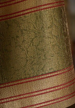 Woven Kota Silk Saree in Peach