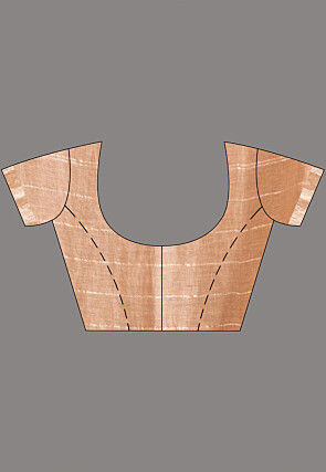 Woven Linen Saree in Beige