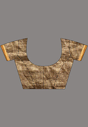 Woven Linen Saree in Copper