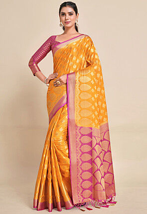 Details about   Beauty Women's Yellow Color Kalamkari Mysore Silk Printed Saree-dHk 