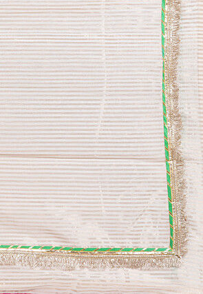 Woven Organza Saree in Off White