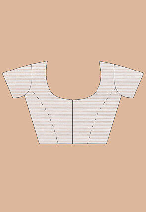 Woven Organza Saree in Off White