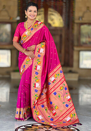 Paithani Saree in Magenta