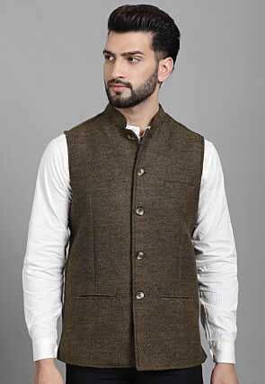 Buy Plain Black Nehru Jacket With White Shirt and Trouser Online in India -  Etsy