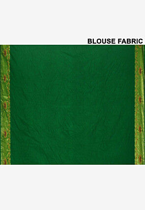 Banarasi Georgette Silk Saree in Dark Green