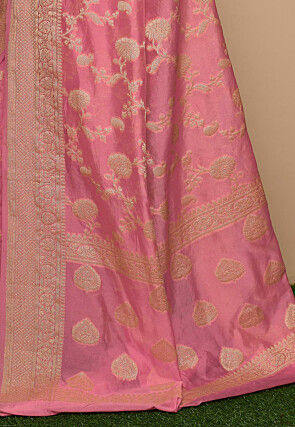 Banarasi Georgette Silk Saree in Peach