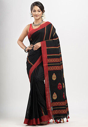 Black Cotton Sarees: Buy Latest Designs Online