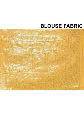 Woven Pure Dupion Silk Saree in Yellow