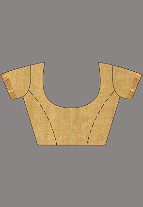 Woven Pure Linen Saree in Beige