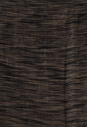 Woven Pure Linen Saree in Black and Beige