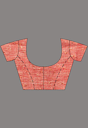 Woven Pure Linen Saree in Off White