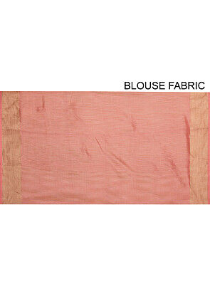 Banarasi Tussar Silk Saree in Coral Pink
