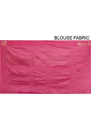 Banarasi Tussar Silk Saree in Fuchsia