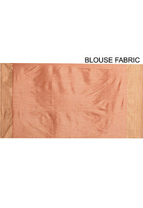 Banarasi Tussar Silk Saree in Peach