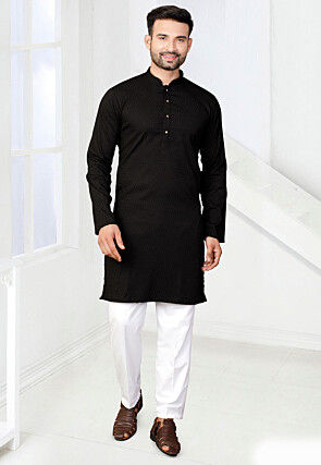 Men's Black Kurta Pajama: Buy Latest Men's Ethnic Wear Online