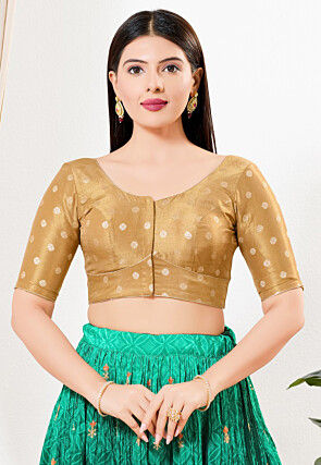 Woven Tissue Blouse in Golden