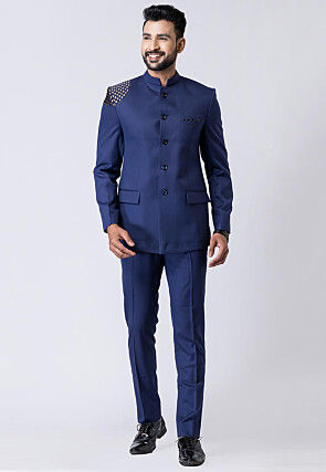 Buy Latest Designer Blue Bandhgala Indian Wear For Men Online Utsav Fashion
