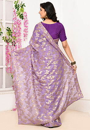 Woven Uppada Silk Saree in Light Purple