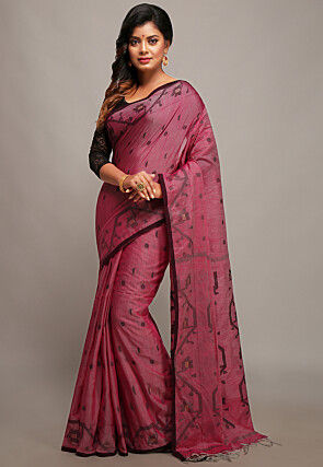 Buy Soch Womens Onion Pink Spandex Ready To Wear Saree with Beads with  Stitched Blouse online