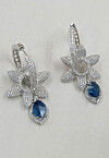 American Diamond Studded Hoop Earrings