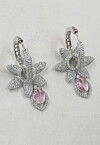 American Diamond Studded Hoop Earrings