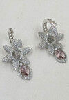 American Diamond Studded Hoop Earrings