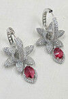 American Diamond Studded Hoop Earrings