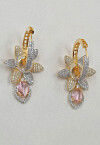 American Diamond Studded Hoop Earrings