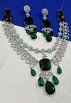 American Diamond Studded Layered Necklace Set