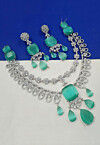 American Diamond Studded Layered Necklace Set